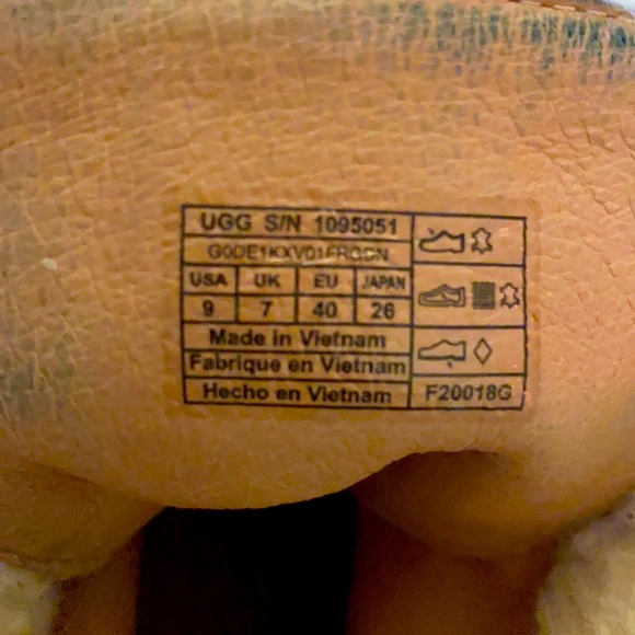 UGG Suede and Shearling Boots with 2 1/2 inch heel. - Picture 5 of 6